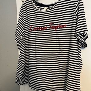 Xxl H&M French Script striped shirt